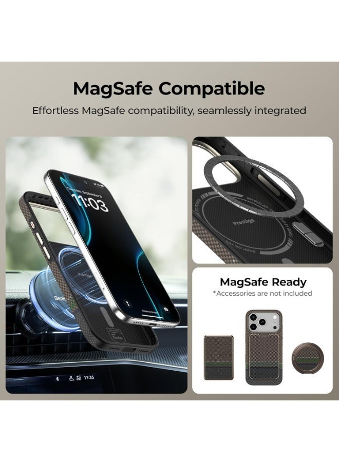 بينكس جراب Benks Prestige Armorpro لهاتف iPhone 17 Pro مزود بزر تحكم بالكاميرا، متوافق مع Magsafe، جراب حماية كامل للجسم مصنوع من ألياف الأراميد Dupont Kevlar 1000D - Image 4